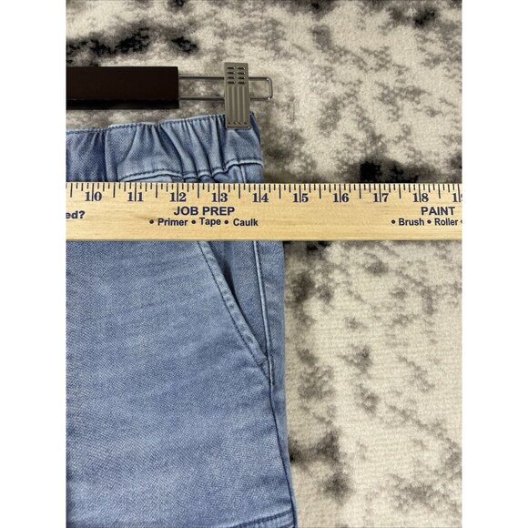 American Eagle Denim Jogger Womens Size 4 TALL Light Wash Slash Pocket Drawstrin - Picture 5 of 13
